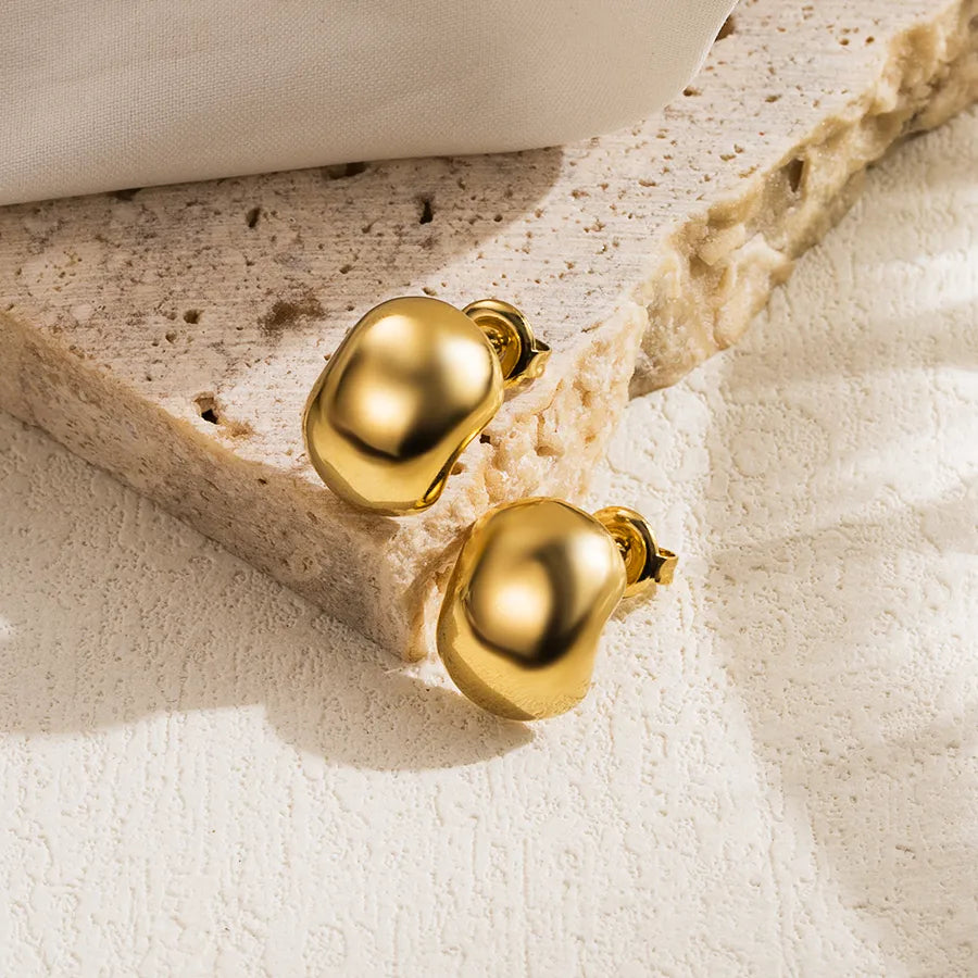 Aretes Dorados Acero Inoxidable