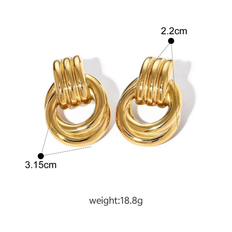 Aretes Redondo Acero Inoxidable
