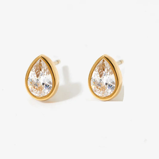 Aretes Gotitas De Agua Acero Inoxidable