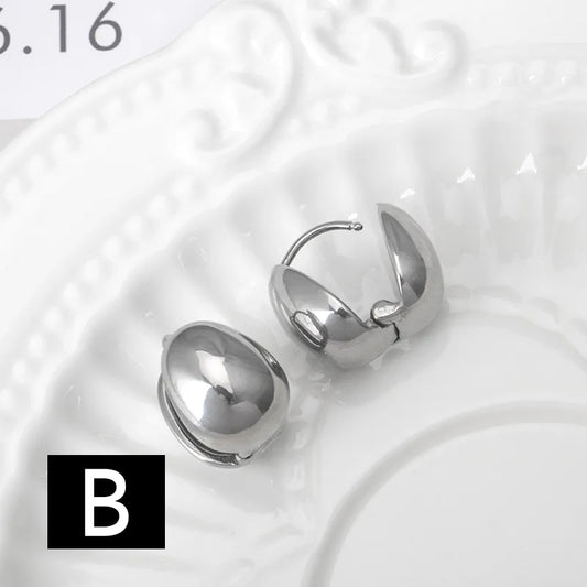 Aretes Gota Acero Titanio