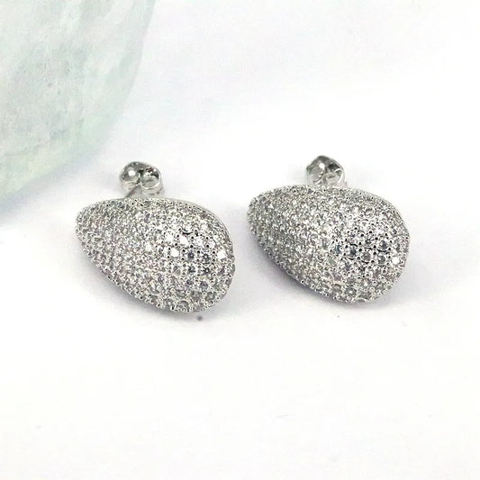 Aretes Gota de Agua Cobre Circón