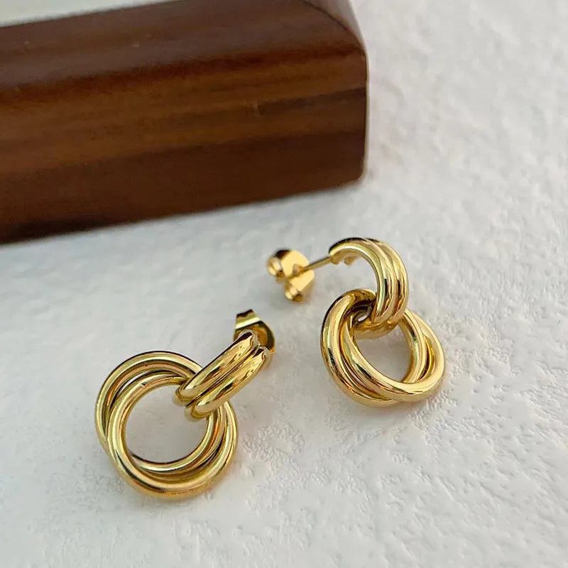 Aretes Redondo Acero Titanio
