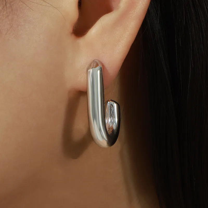 Aretes Gancho Acero Titanio