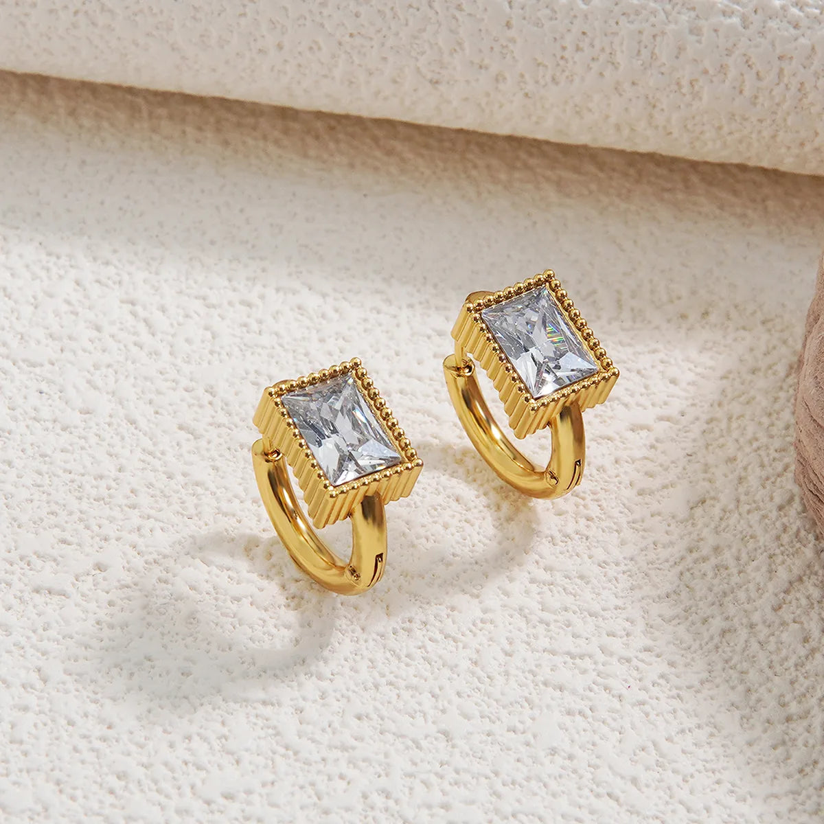 Aretes Rectángulo Acero Inoxidable
