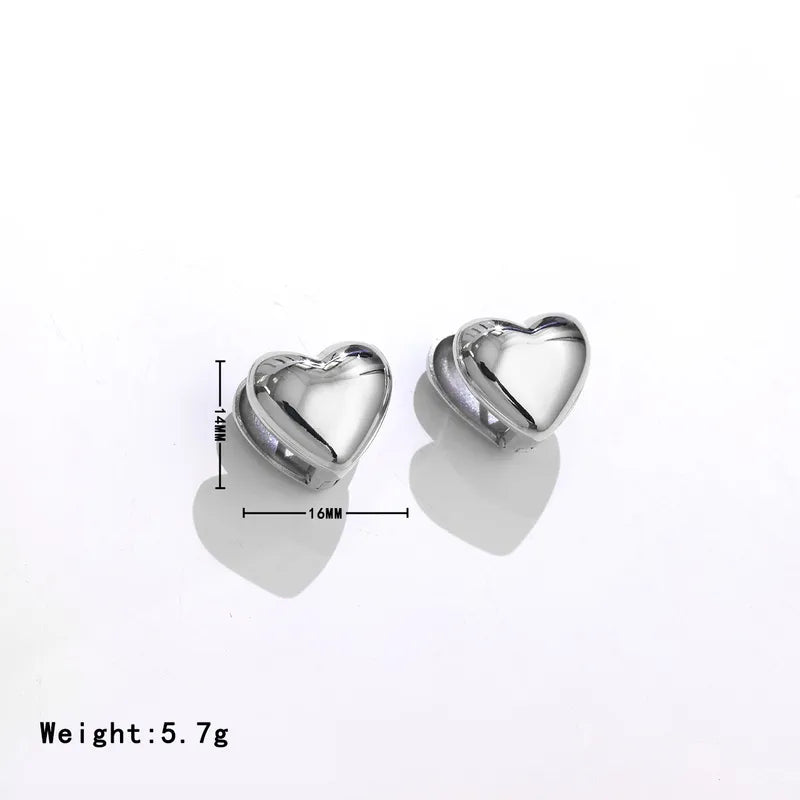 Aretes Vintage Corazón Acero Inoxidable