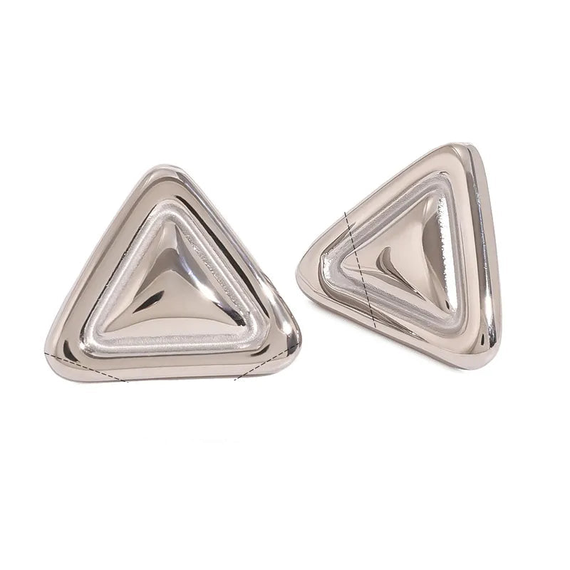 Aretes Triángulo Acero Inoxidable