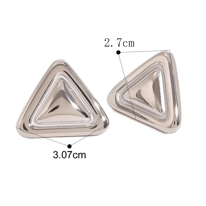 Aretes Triángulo Acero Inoxidable