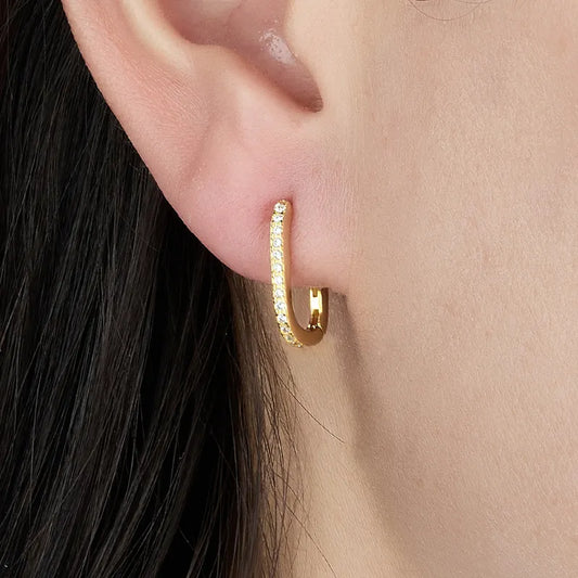 Aretes Glamour Chapado En Oro