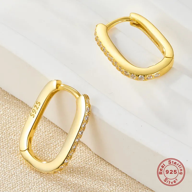 Aretes Glamour Chapado En Oro