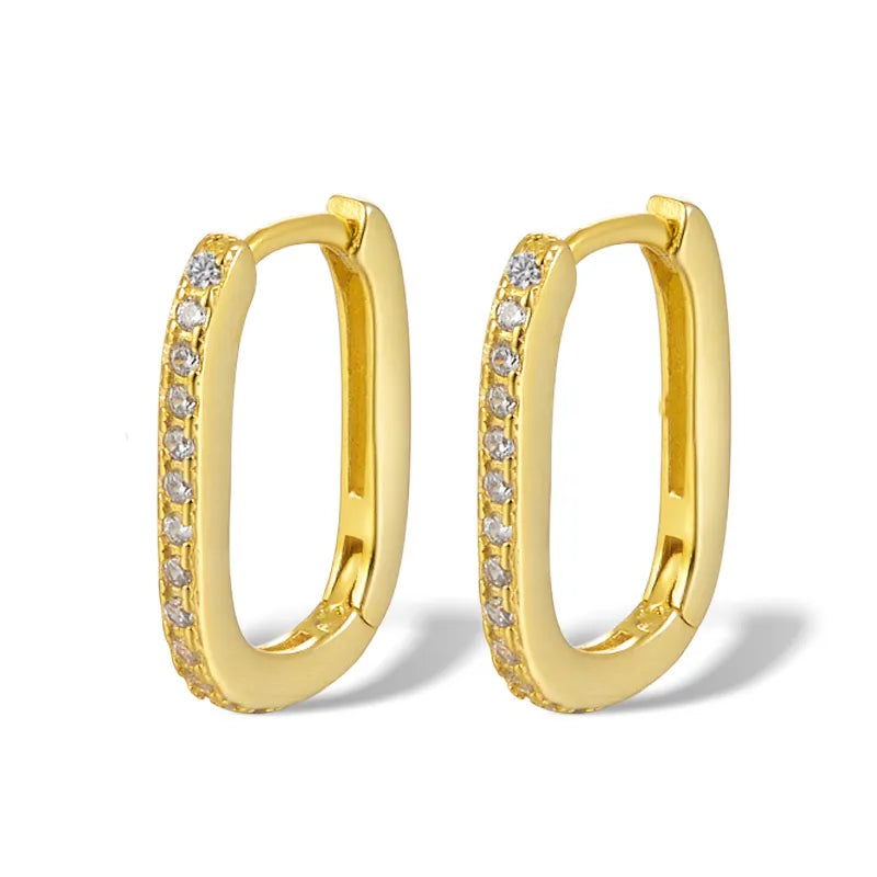 Aretes Glamour Chapado En Oro