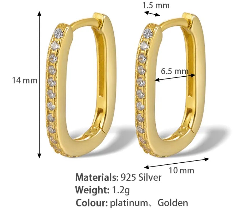Aretes Glamour Chapado En Oro