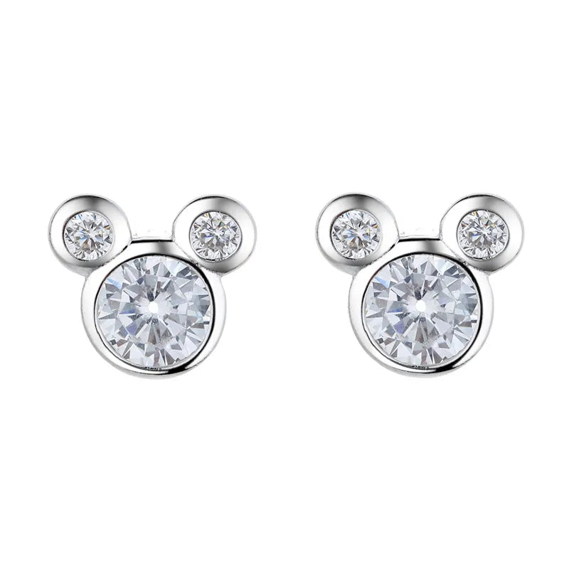 Aretes Dibujo Animado Plata De Ley Circón
