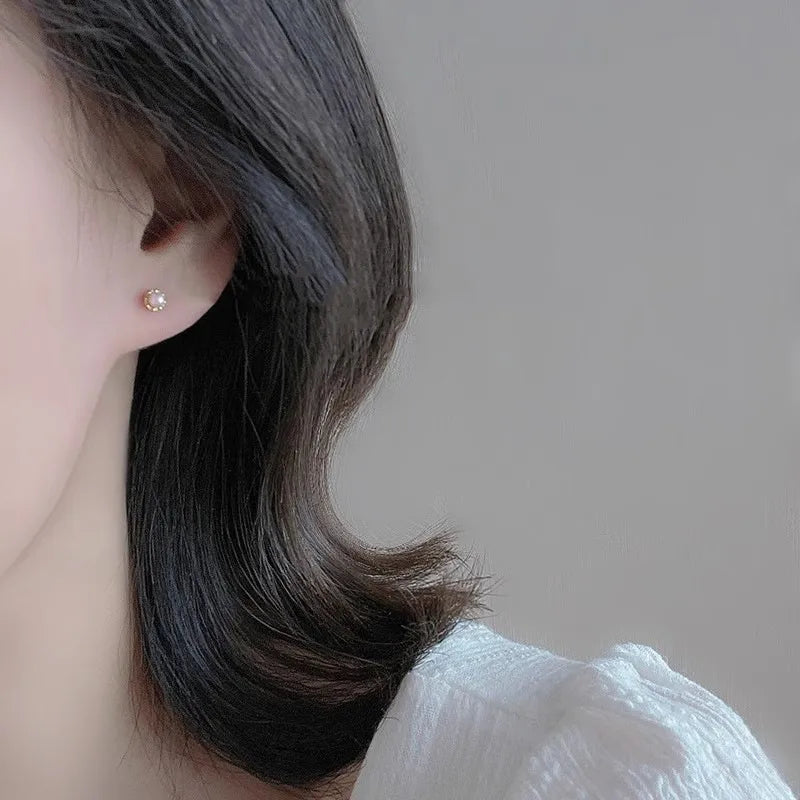 Aretes Perlas Artificiales Plata 925