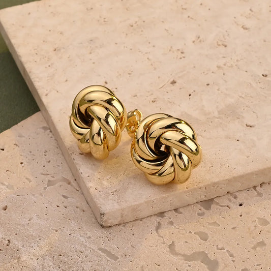 Aretes Circular Líneas Acero Inoxidable