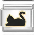 Charm Italiano Gato Acero Inoxidable