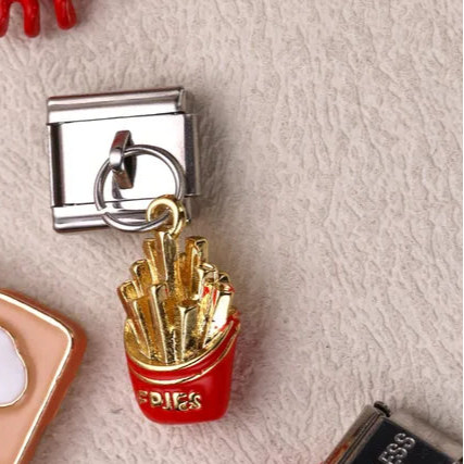 Charm Italiano Papás Acero Inoxidable Aleación