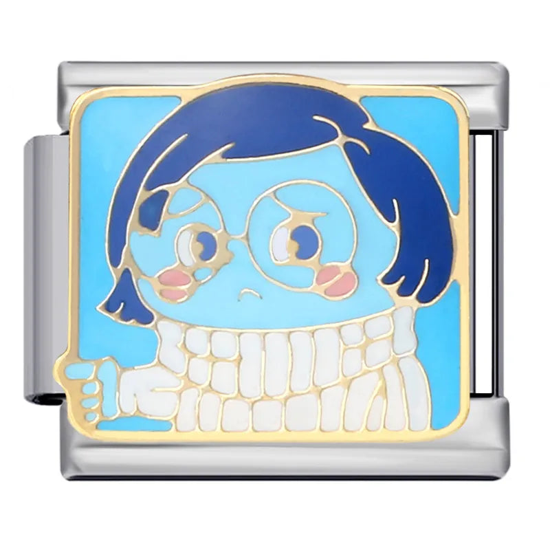 Charm Dibujos Animados Acero Titanio