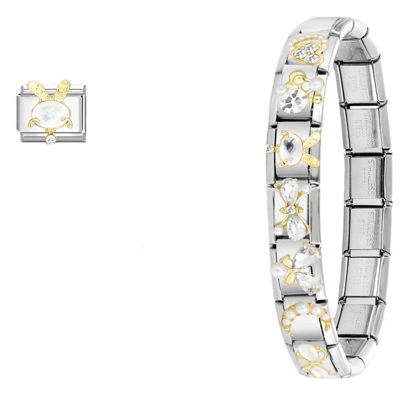 Charm Italiano Conejo Acero Inoxidable