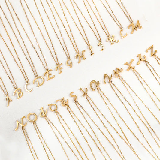 Collar Letra Acero Inoxidable