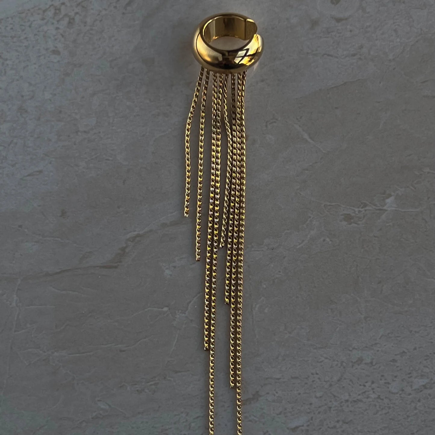 Earcuff Dorado Acero Inoxidable