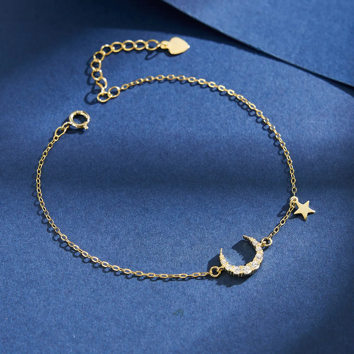 Pulsera Luna Estrella Plata De Ley 925