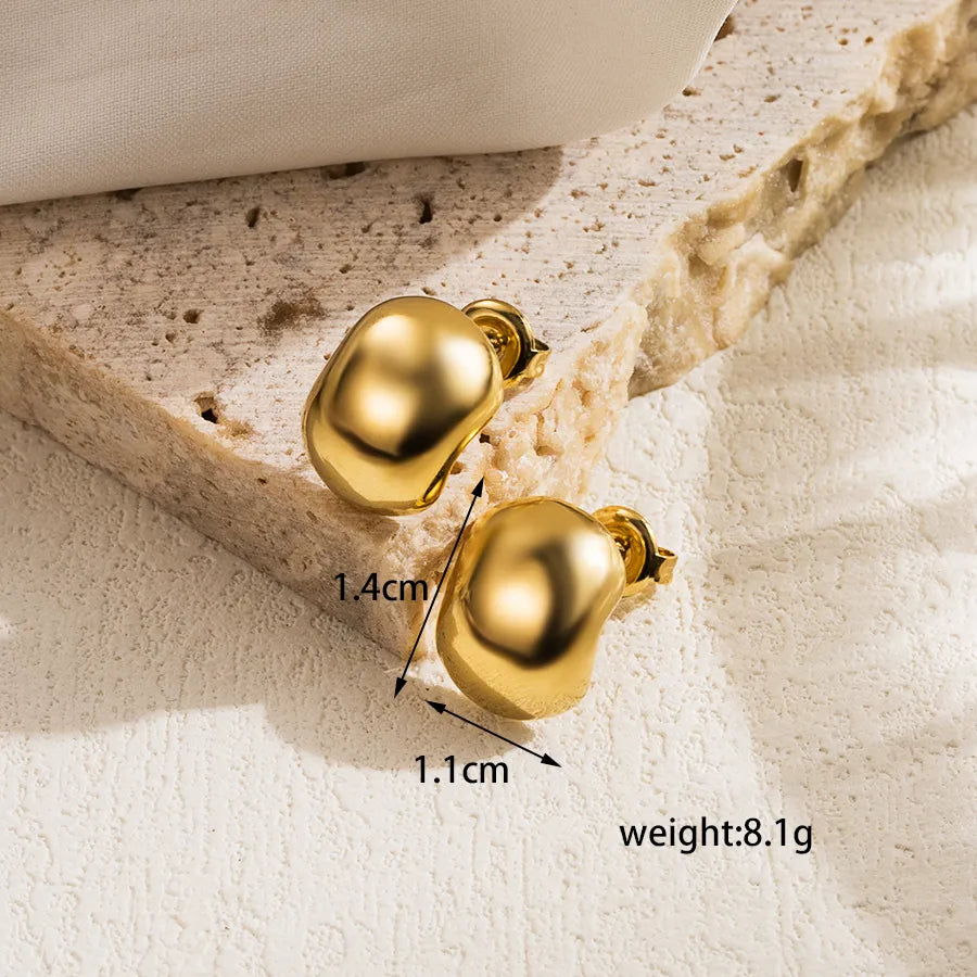 Aretes Dorados Acero Inoxidable