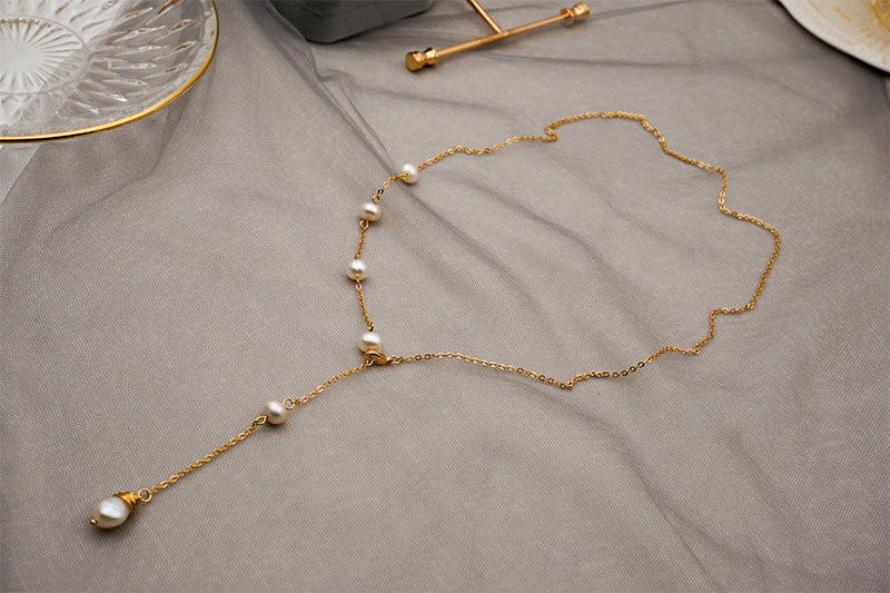 Collar Perlas Acero Titanio