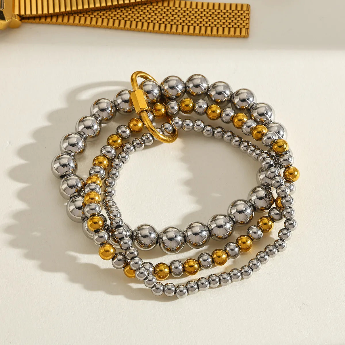 Pulsera Triple Elástica Acero Inoxidable
