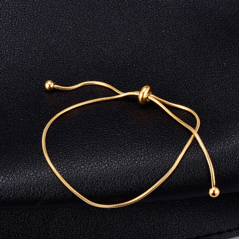 Pulsera Sencilla Dorada Acero Inoxidable