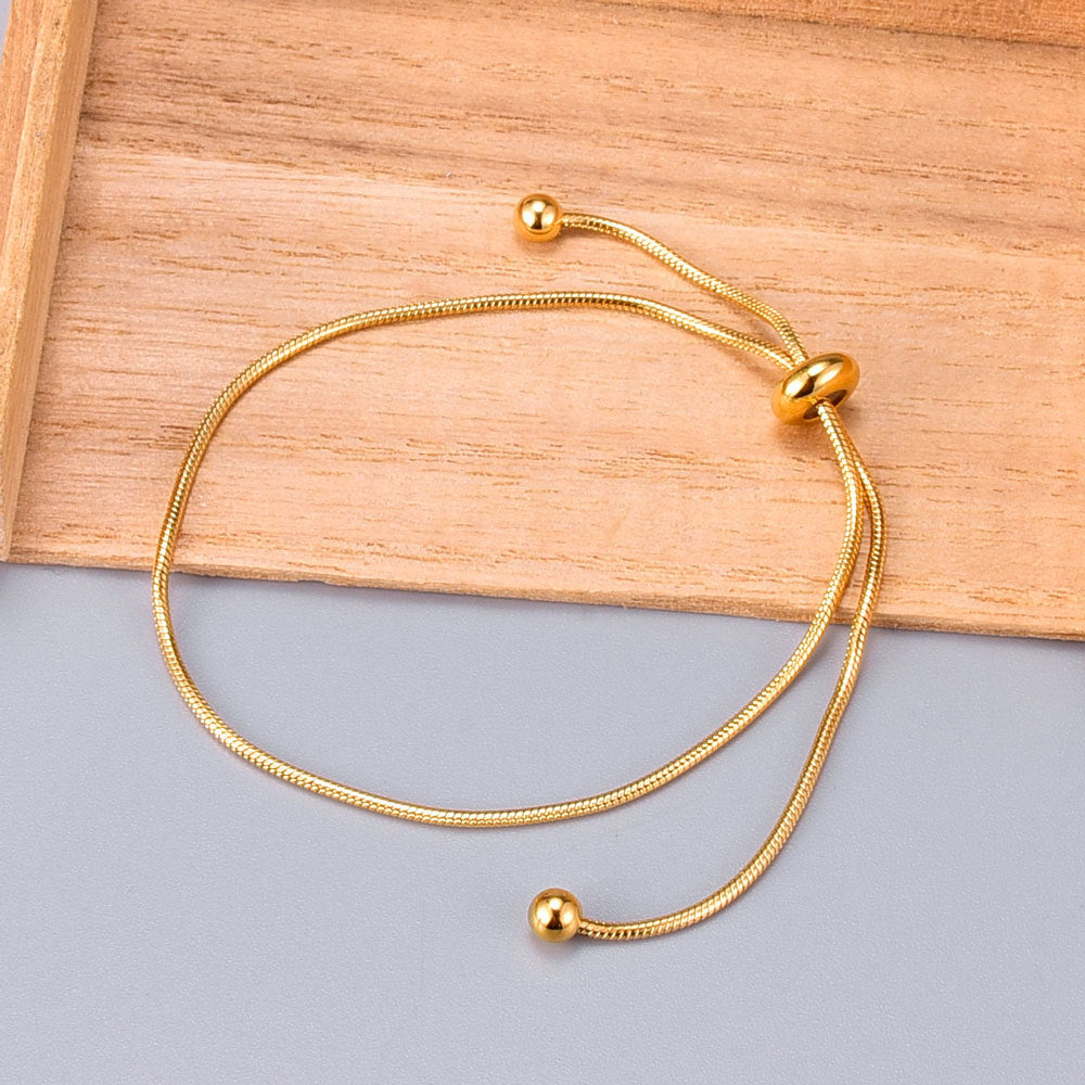 Pulsera Sencilla Dorada Acero Inoxidable