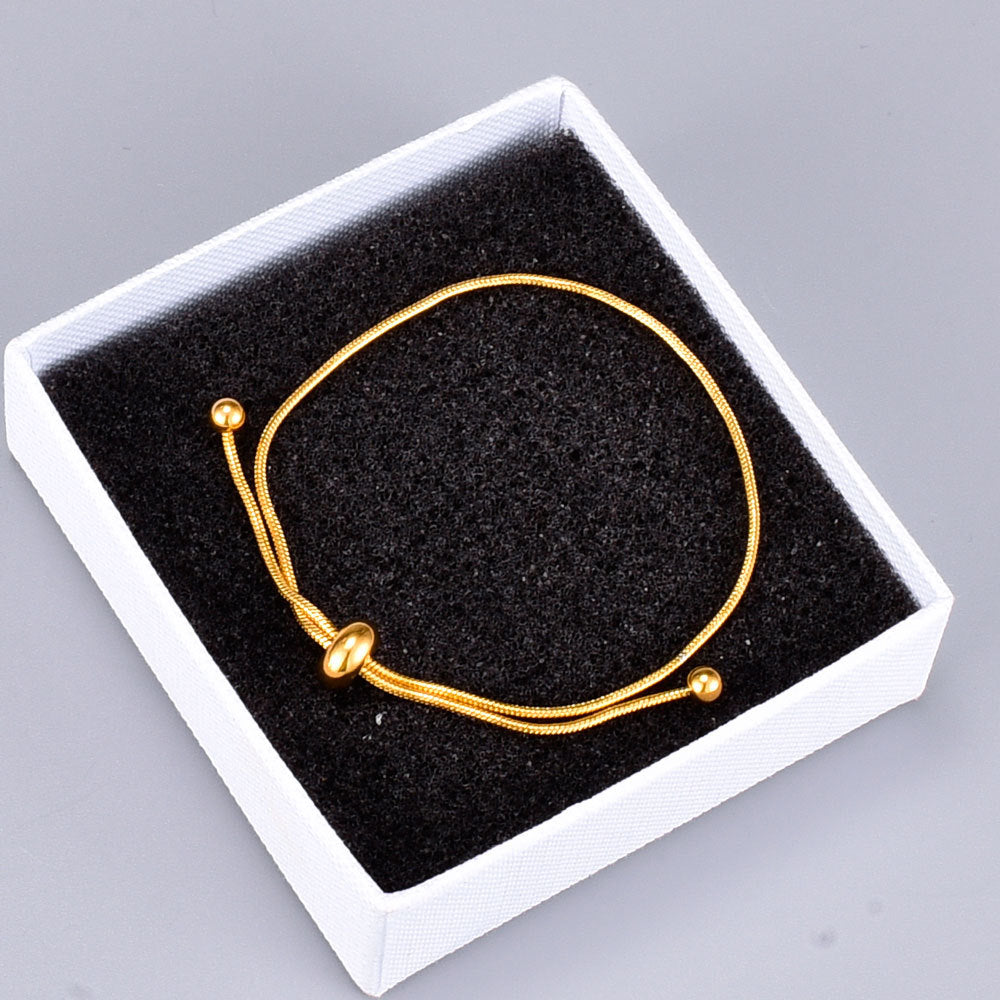 Pulsera Sencilla Dorada Acero Inoxidable
