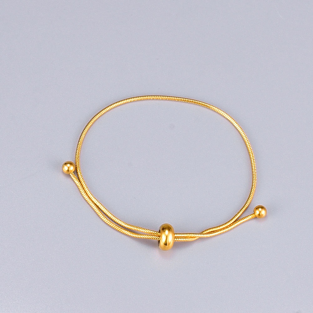 Pulsera Sencilla Dorada Acero Inoxidable