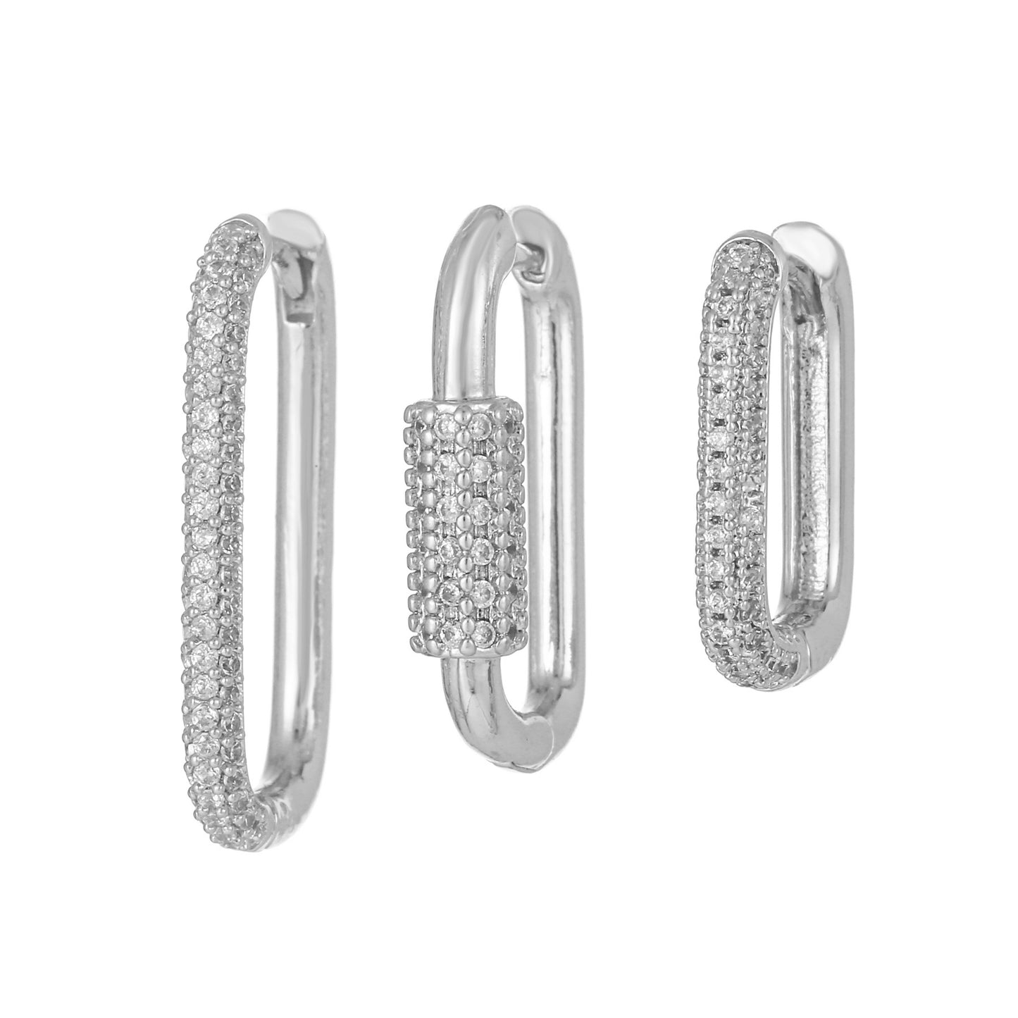 Juego Aretes Elegante Circón