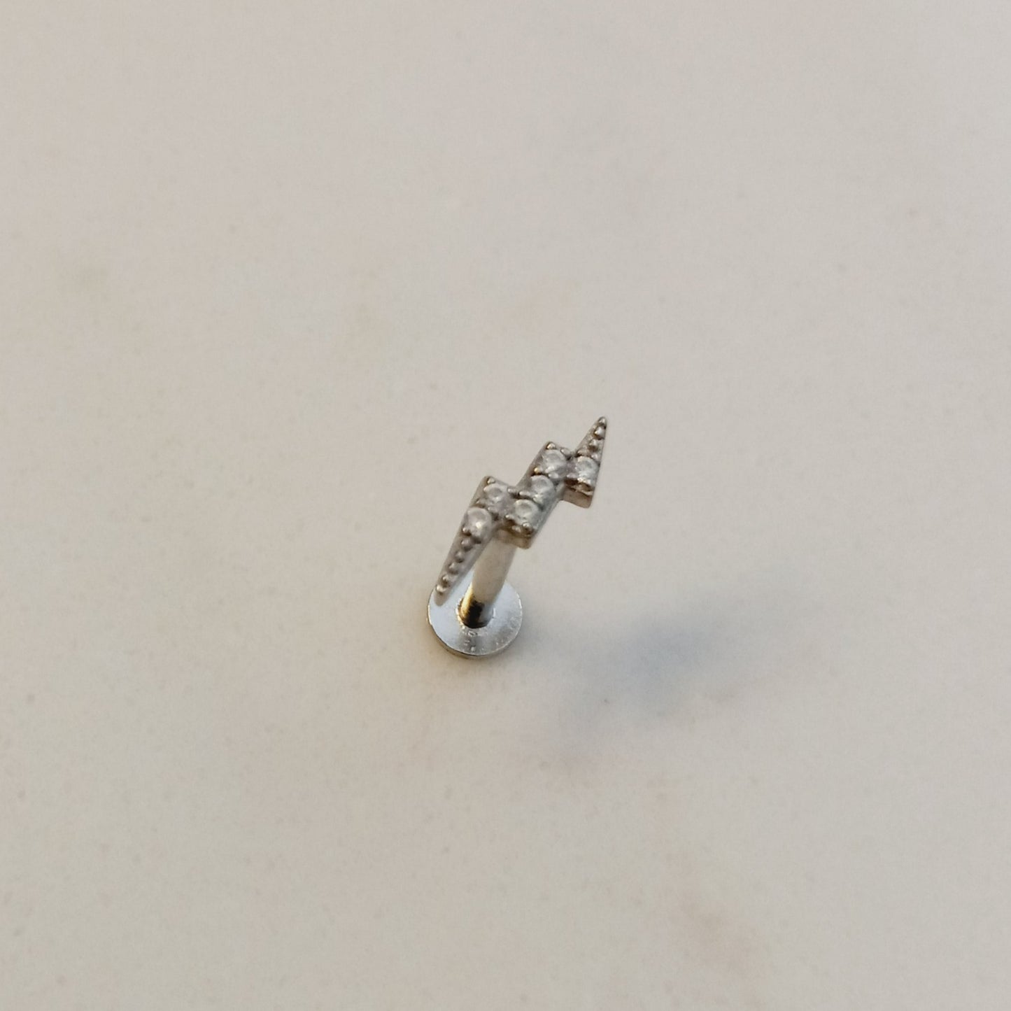 Piercing Relámpago Plata Esterlina