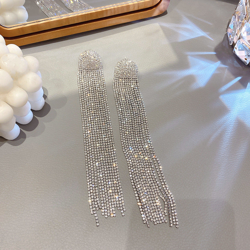 Aretes Largos Plateados