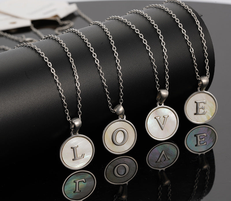Collar Letra Acero Inoxidable