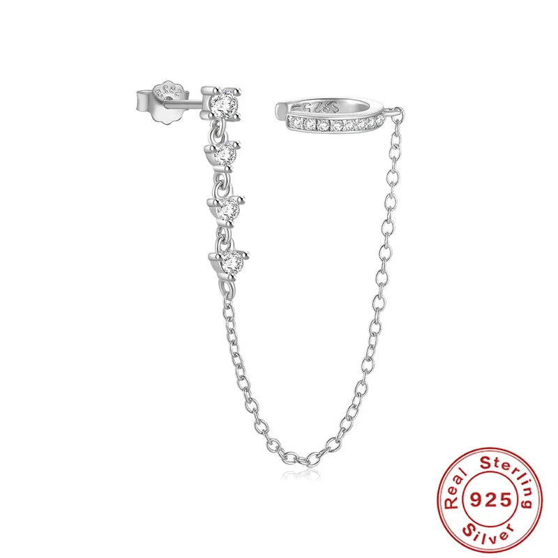 Piercing Doble Plata De Ley 925