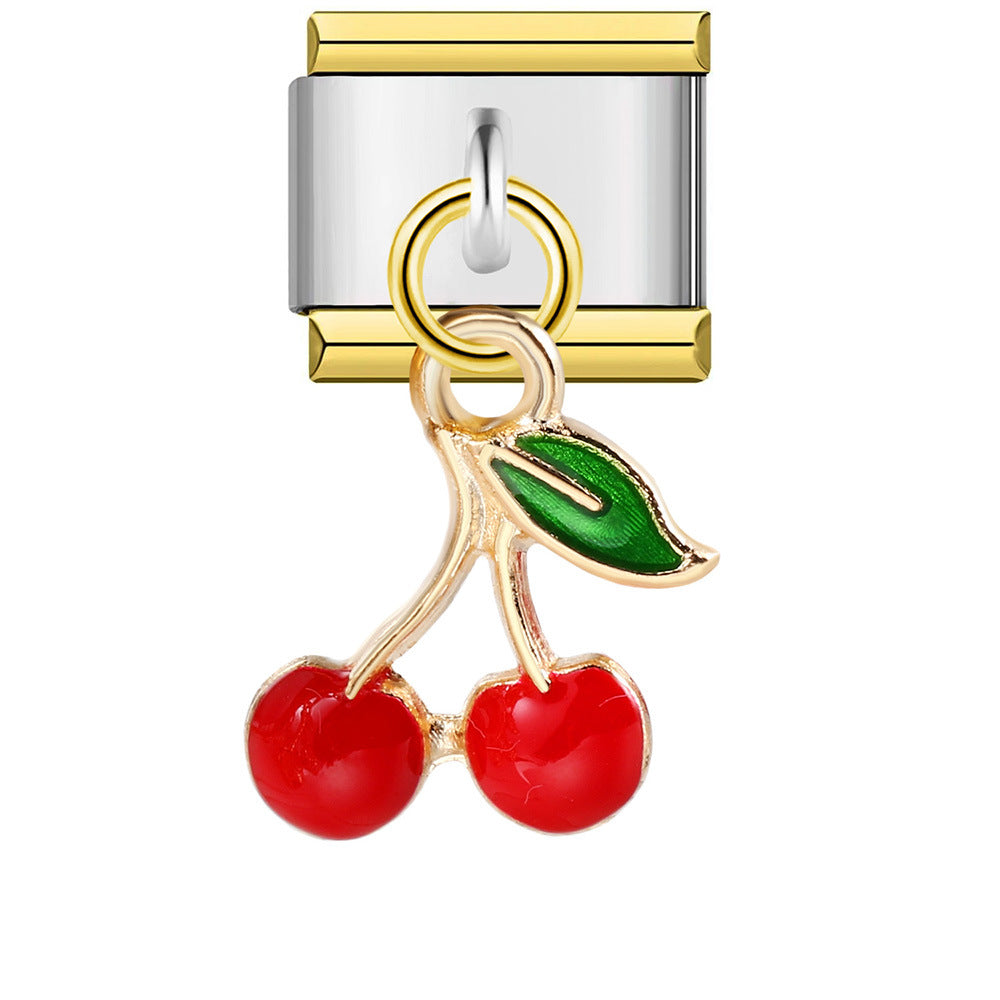 Charm Italiano Cereza Acero Inoxidable