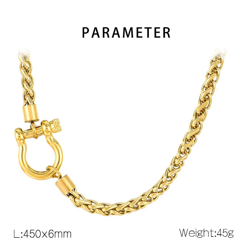 Collar Dorado Acero Inoxidable