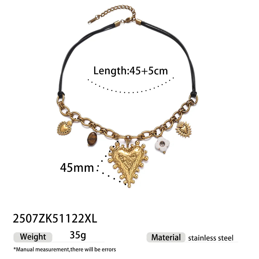 Collar Corazón Acero Inoxidable