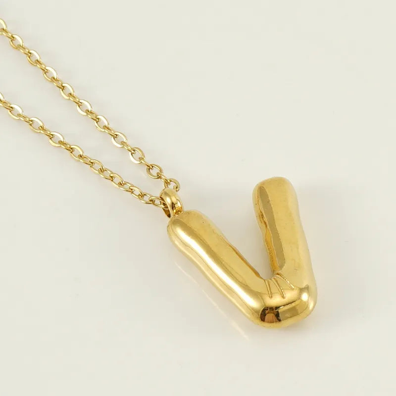Collar Letra Acero Inoxidable