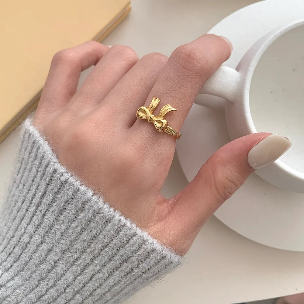 Anillo Moño Ajustable Plata Esterlina S925