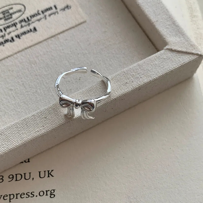 Anillo Moño Ajustable Plata Esterlina S925