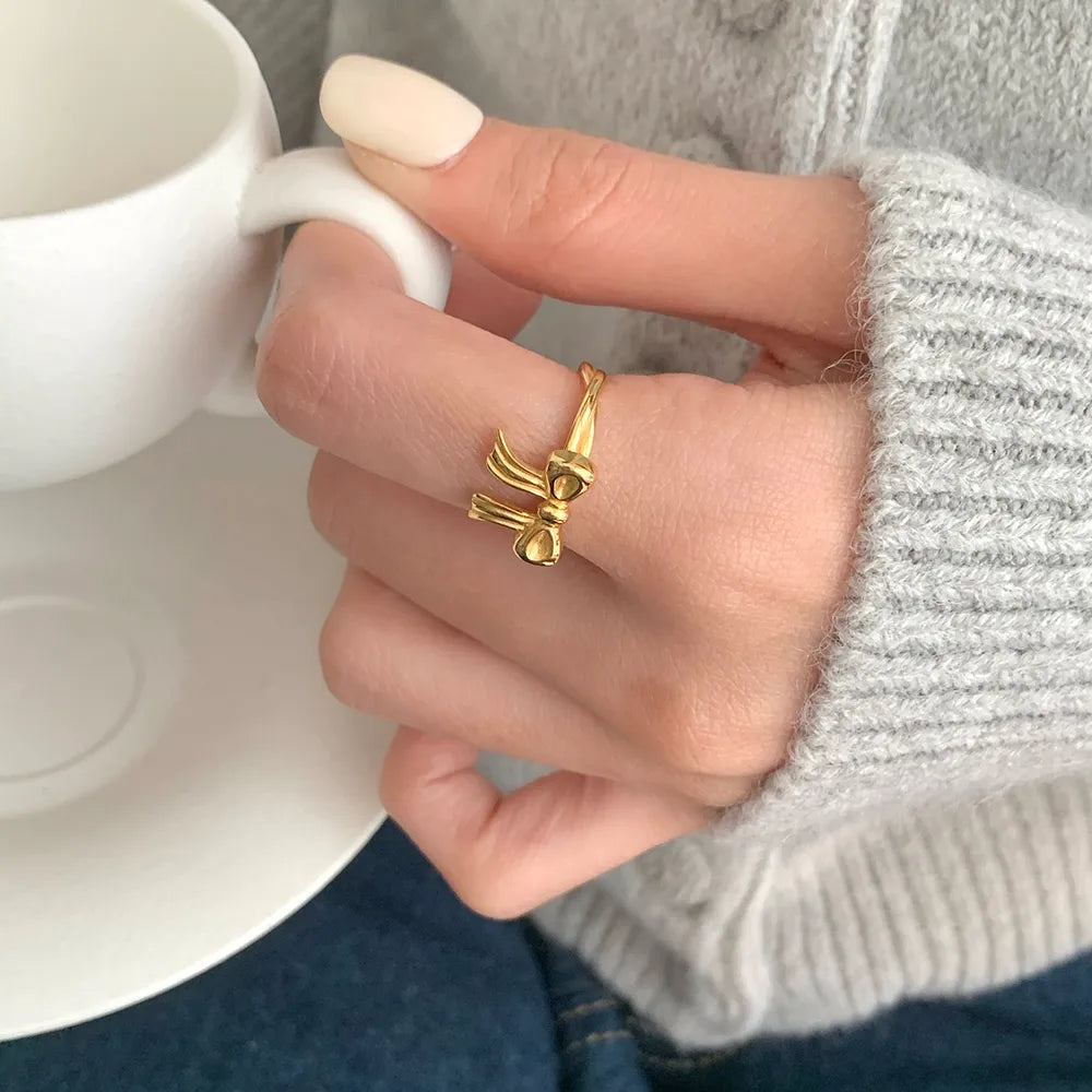 Anillo Moño Ajustable Plata Esterlina S925
