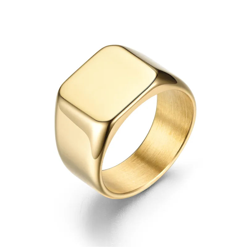 Anillo Dorado Cuadrado