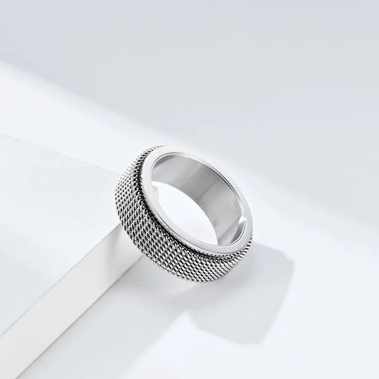 Anillo Plateado Acero Inoxidable