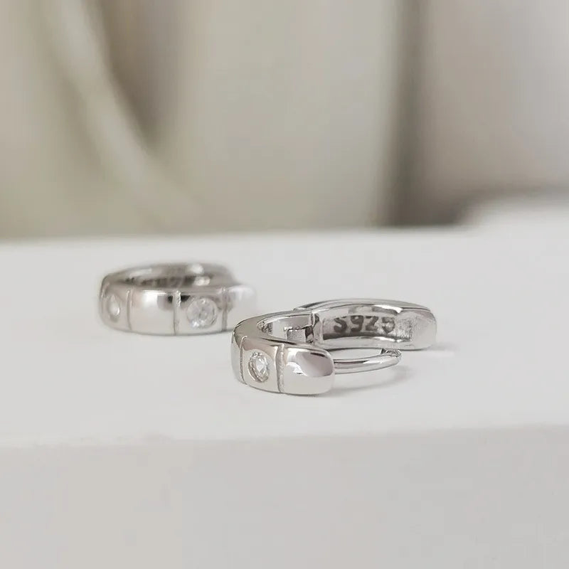 Arracadas Pequeñas Zirconias Plata S925