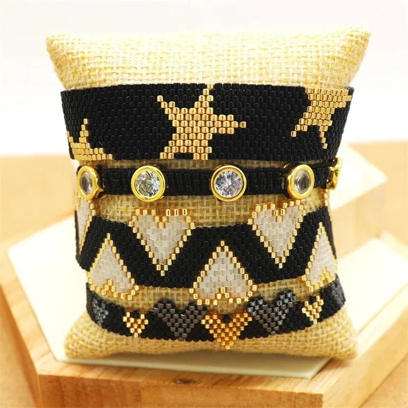 Pulsera Miyuki Corazón Estrella