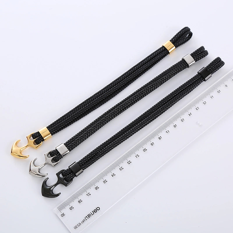 Pulsera Ancla Trenza Acero Inoxidable