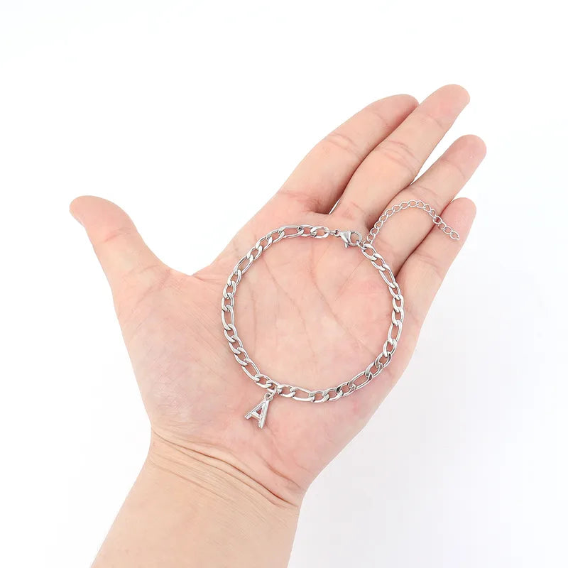 Pulsera Cadena Letra Acero Inoxidable